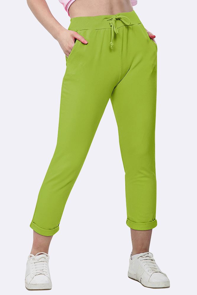 Italian Plain Drawstring Pocket Trousers