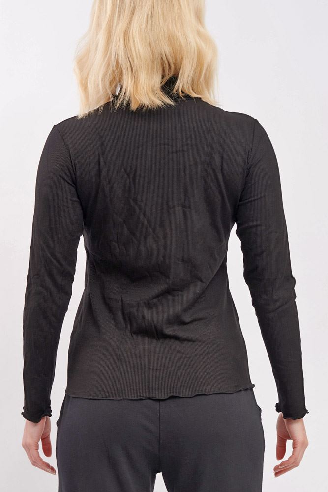 roll neck ribbed top wholesale UK