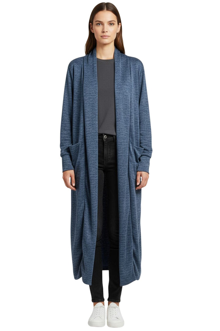 Plain longline duster cardigan