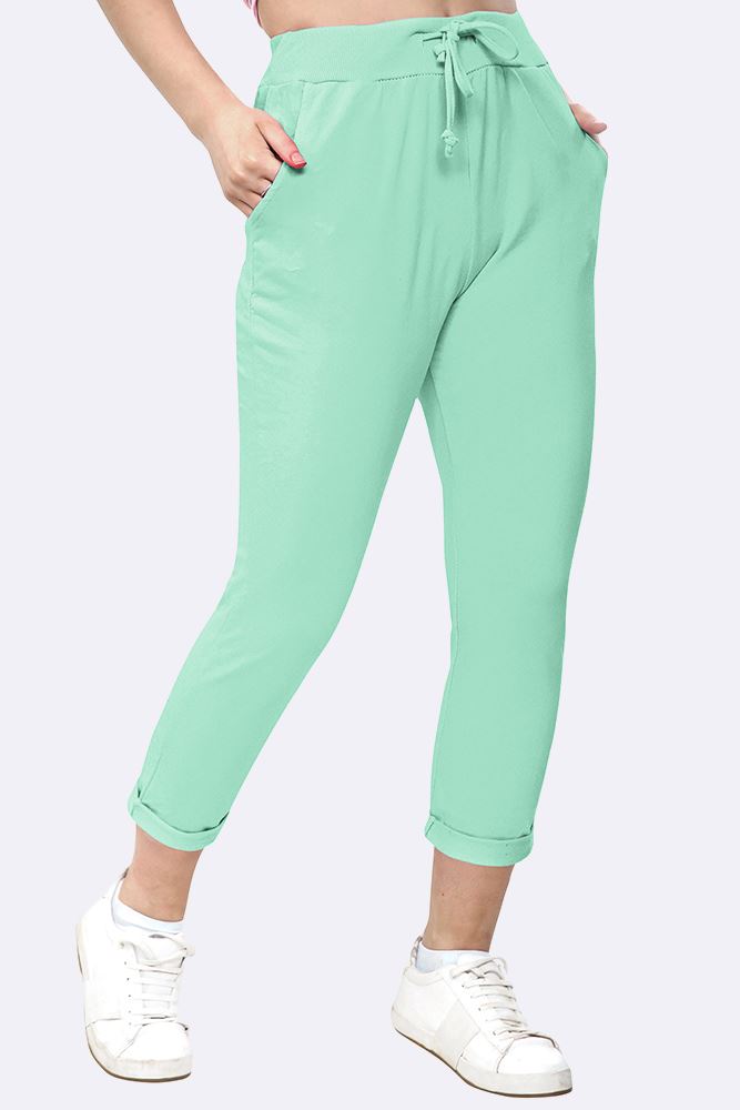Italian Plain Drawstring Pocket Trousers