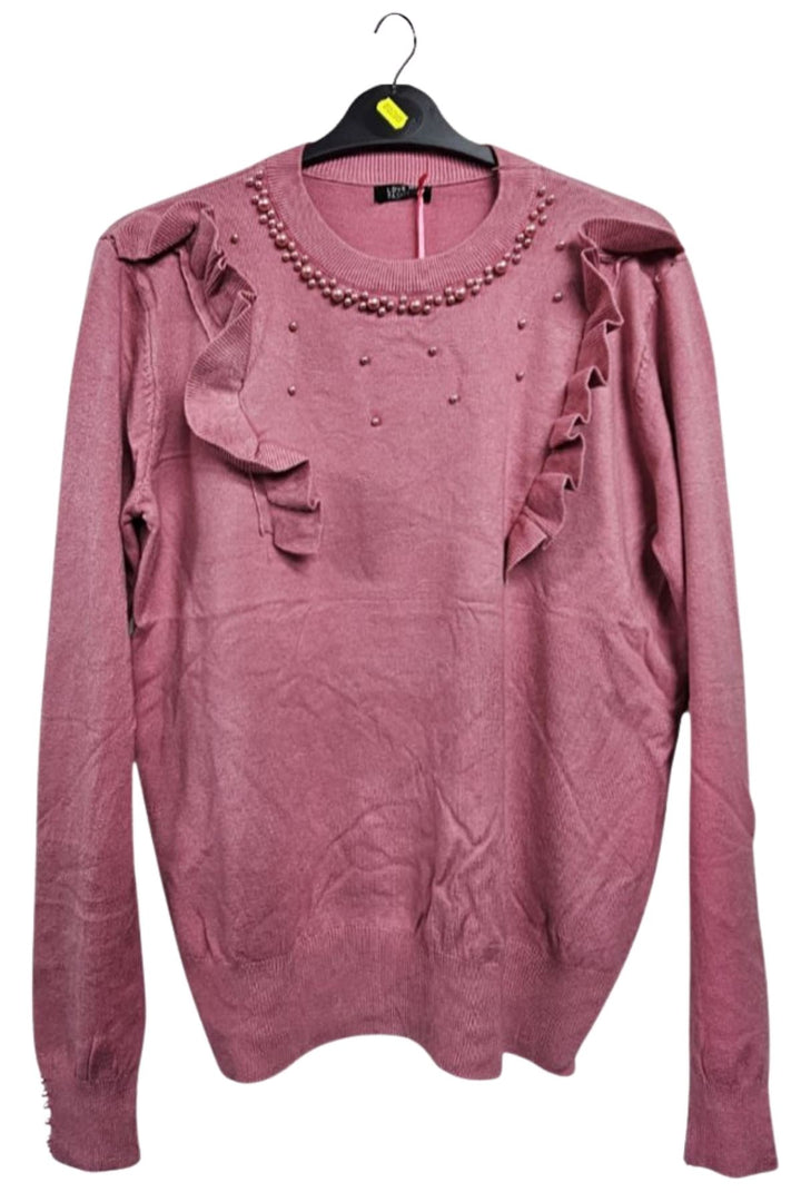 pearls detailed knit viscose top wholesale