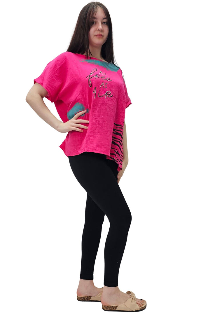 As Free As Air Print Cotton Top
