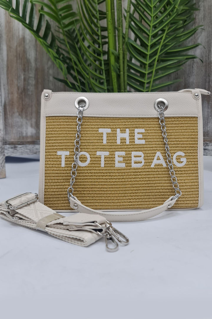 Tote Chain Strap Two Handle Shoulder Bag