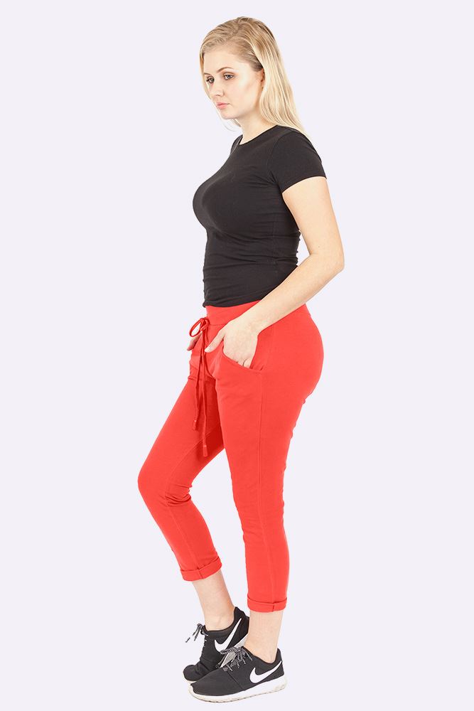 Italian Plain Drawstring Pocket Trousers