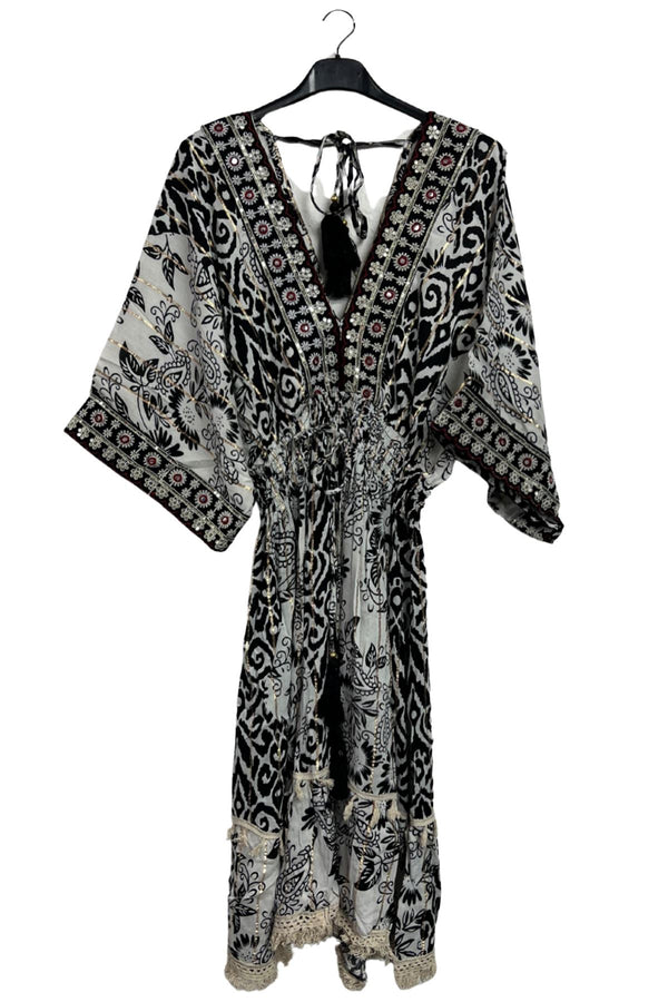 Monochrome Tribal Cotton Dress