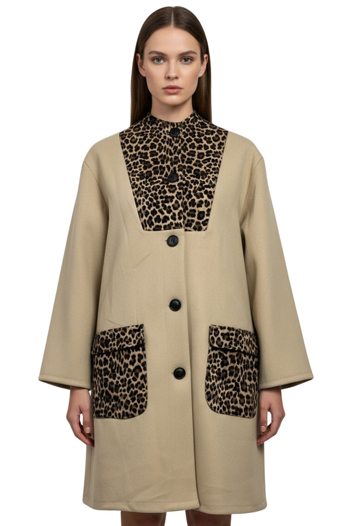 women leopard coat
