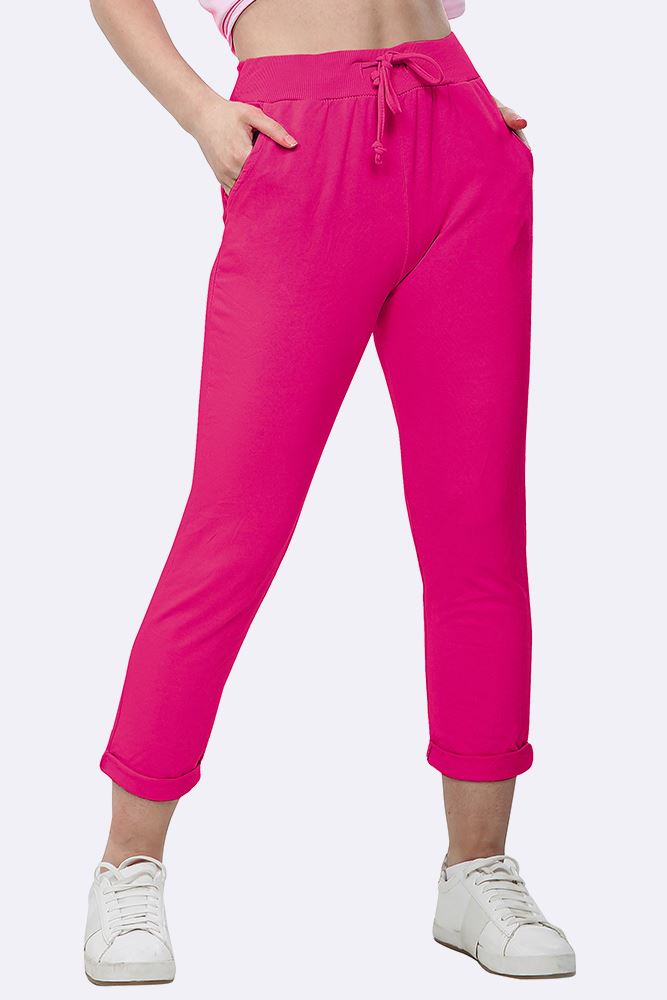Italian Plain Drawstring Pocket Trousers