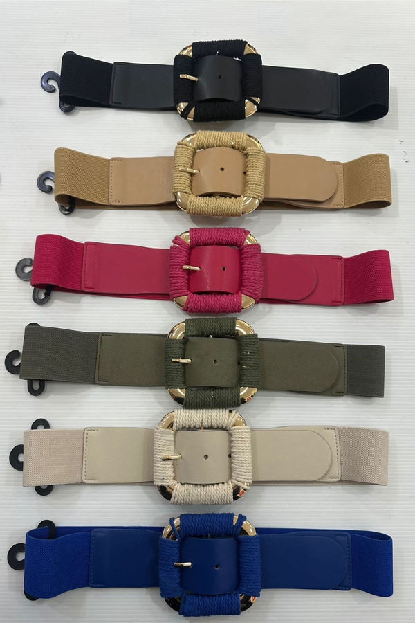 Elasticated Buckle Detail Belt