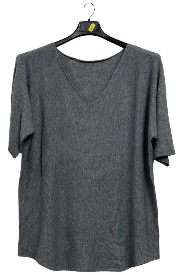Plain Soft Knit Tunic Top