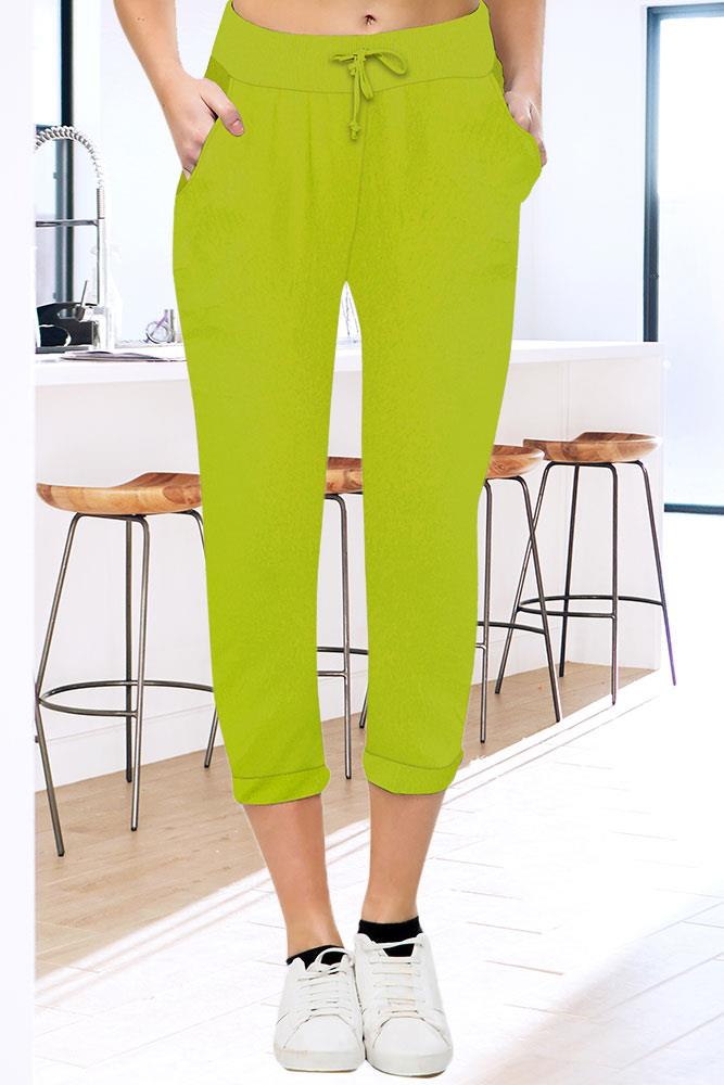 Italian Plain Drawstring Pocket Trousers