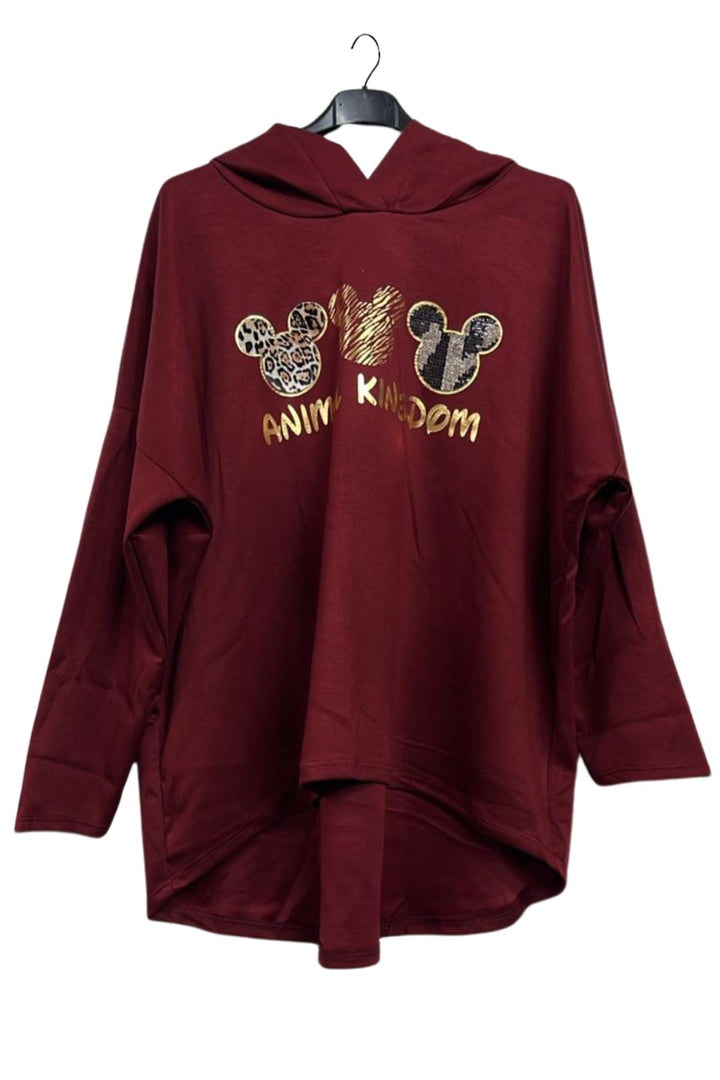 mickey mouse print hoodie bulk