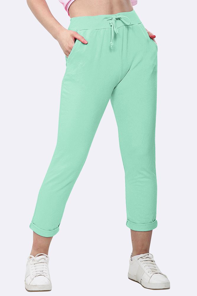 Italian Plain Drawstring Pocket Trousers