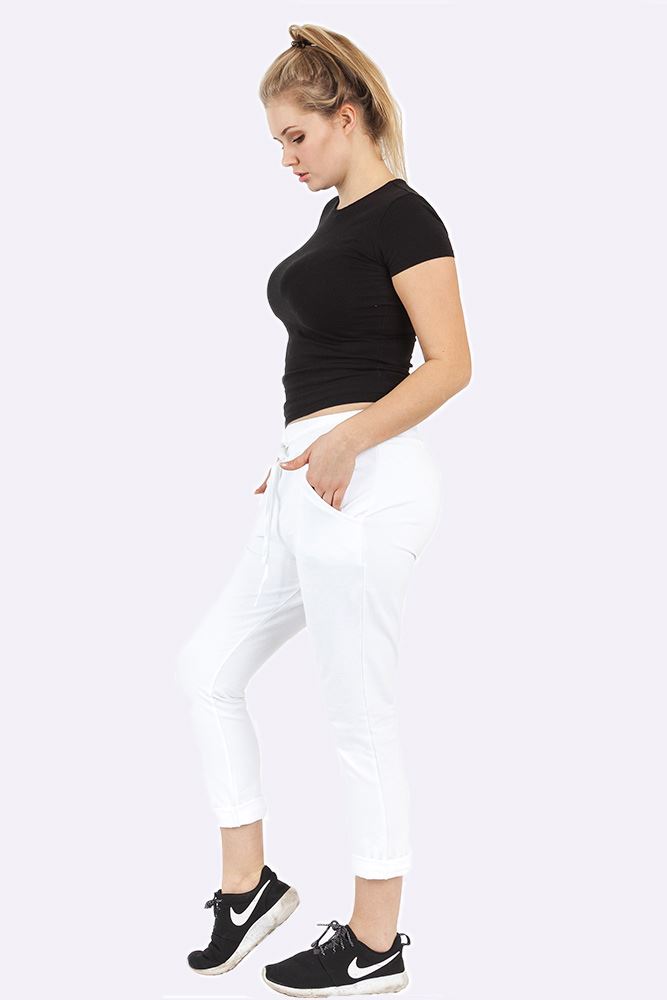 Italian Plain Drawstring Pocket Trousers