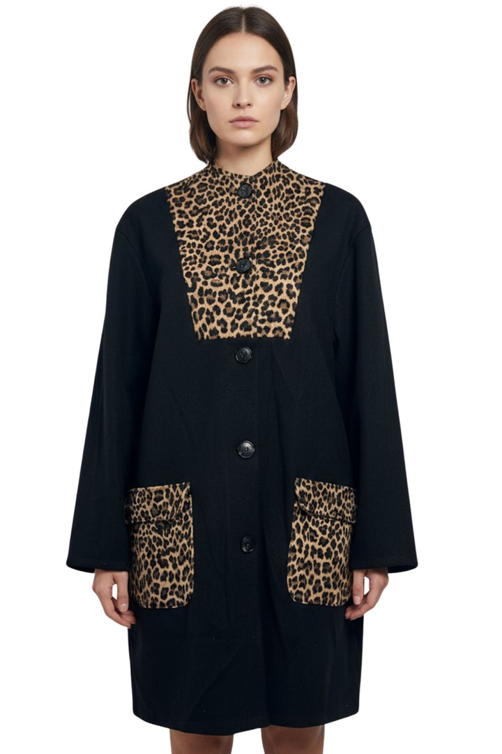 leopard print coat