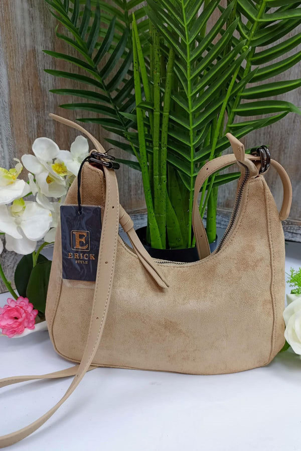 Suede Adjustable Strap Shoulder Bag