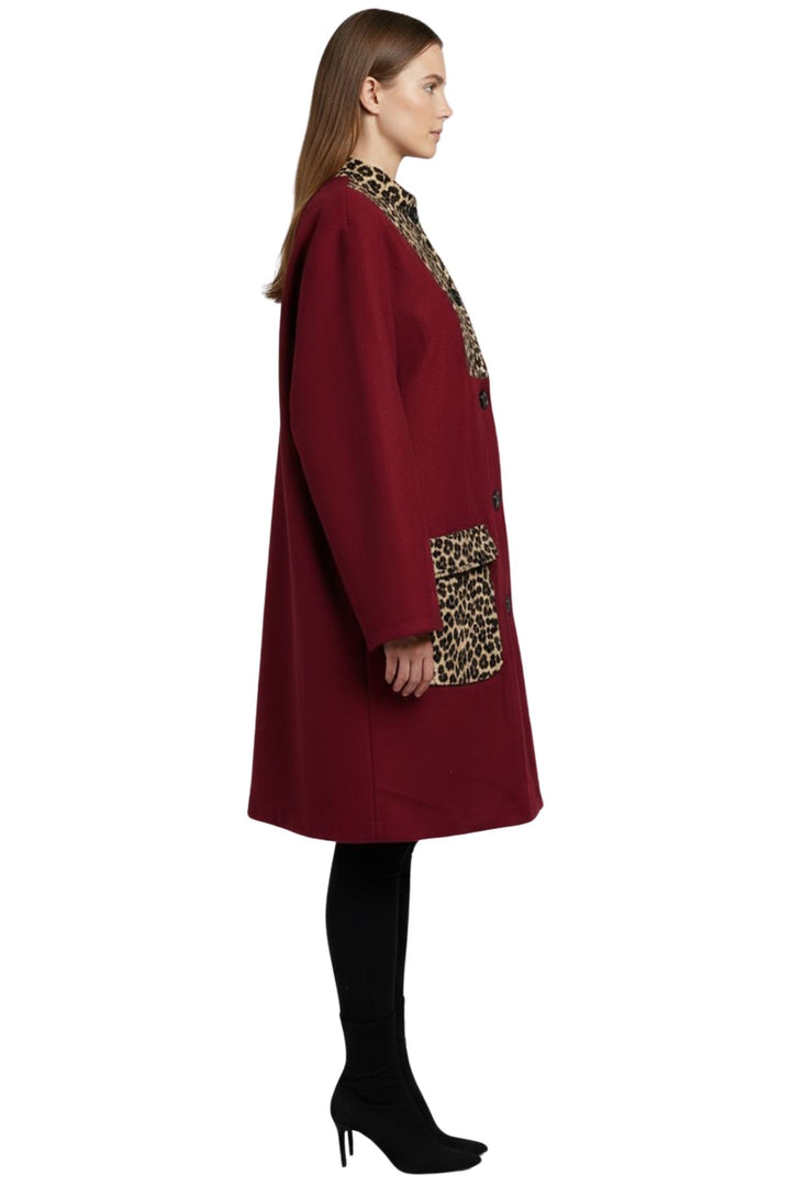 leopard winter coat