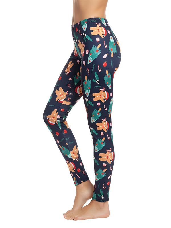 Gingerbread Tree Print XMAS Legging
