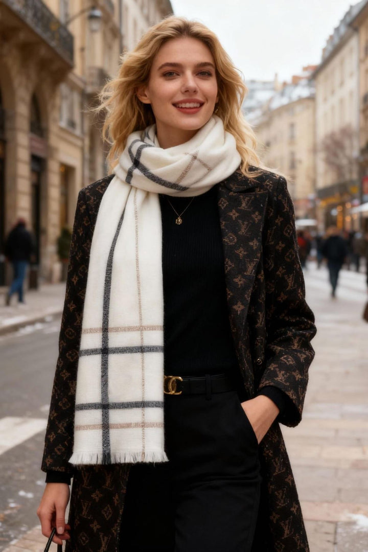 Ladies tartan winter scarf