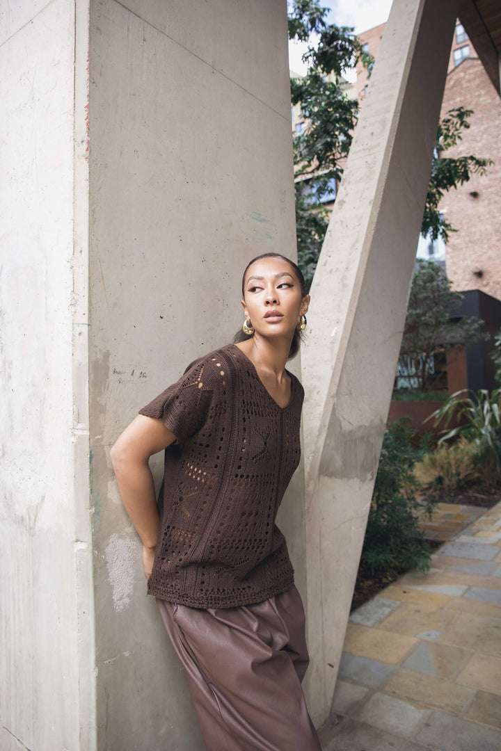 crocheted cotton tunic top wholesale