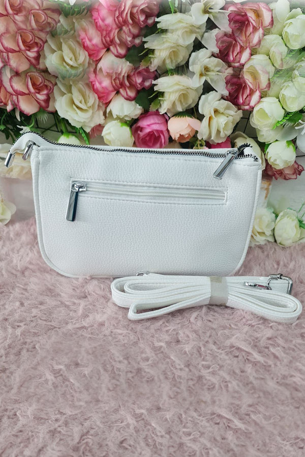 Detachable Strap Back Zipper Shoulder Bag