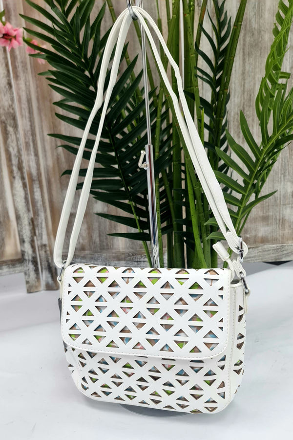 Inner Pouch Geometric Cutout Crossbody Bag
