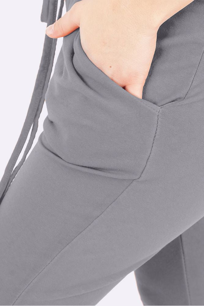 Italian Plain Drawstring Pocket Trousers