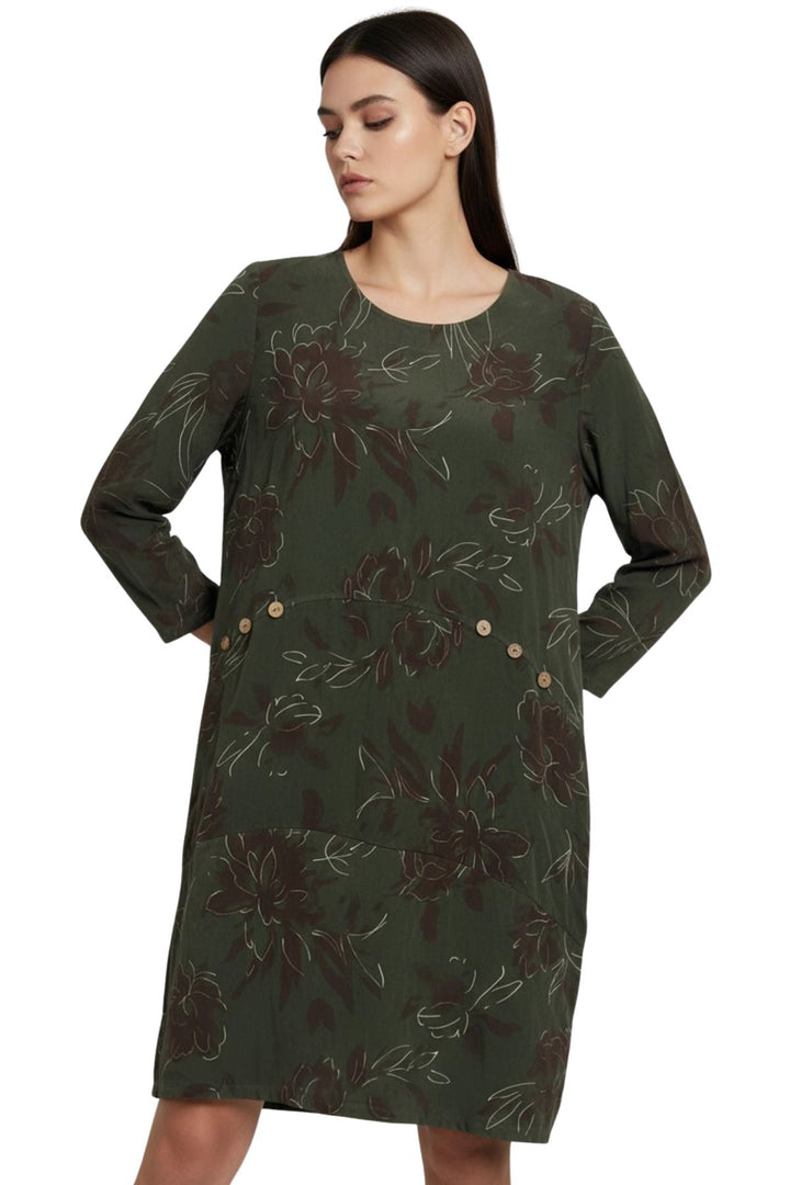 side slit floral dress