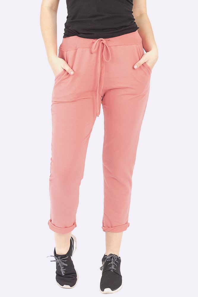 Italian Plain Drawstring Pocket Trousers