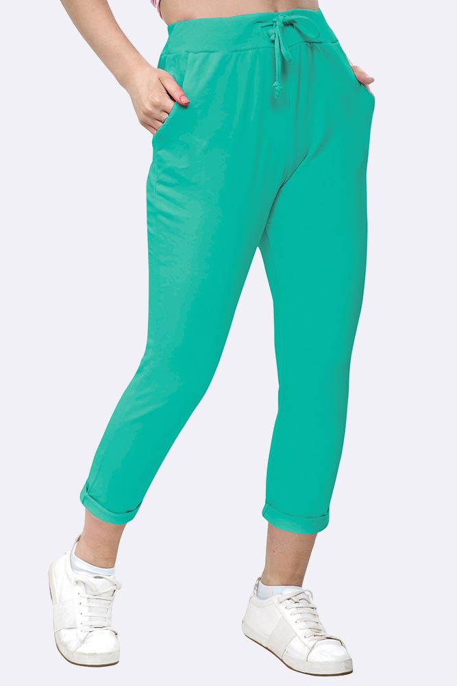 Italian Plain Drawstring Pocket Trousers