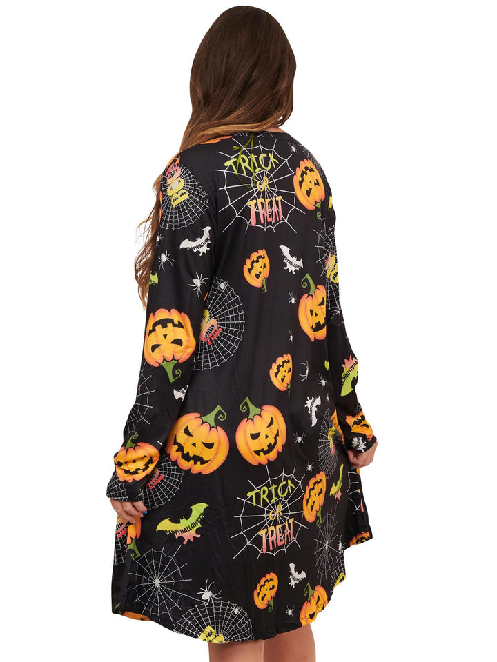 pumpkin print halloween dress uk