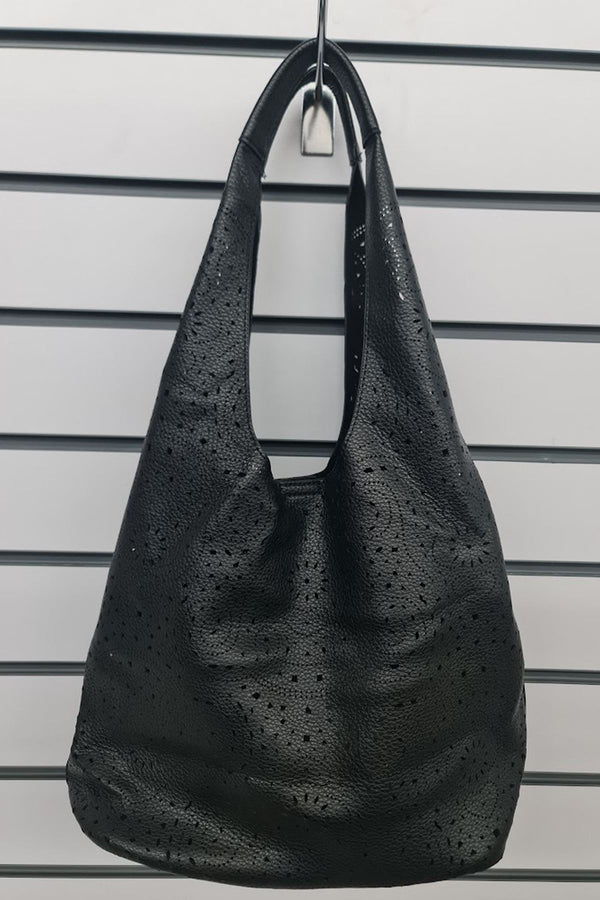 Laser Cut Hobo Shoulder Bag