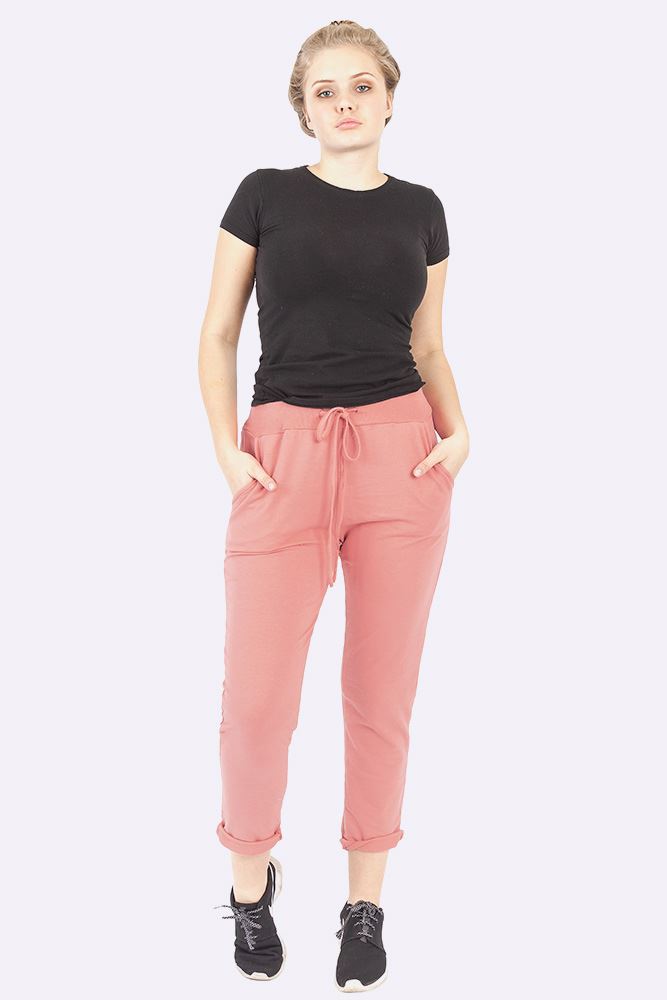 Italian Plain Drawstring Pocket Trousers