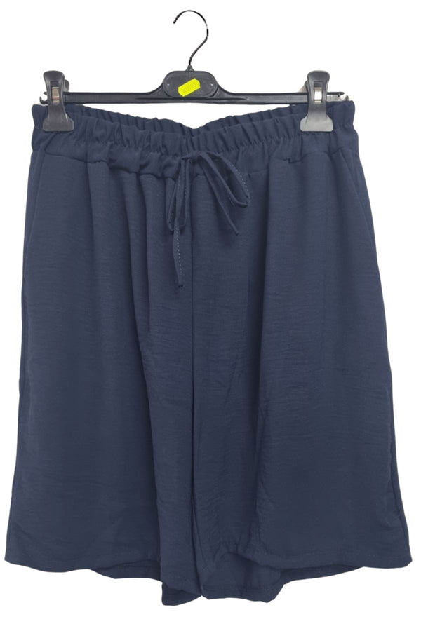 Plain Drawstring Waistband Pockets Shorts