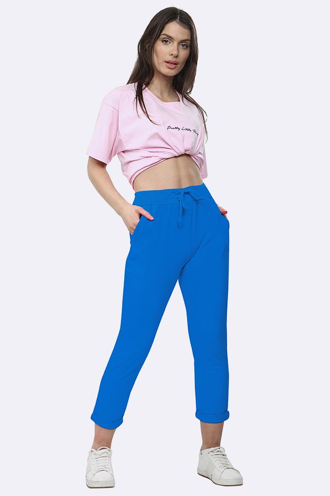 Italian Plain Drawstring Pocket Trousers