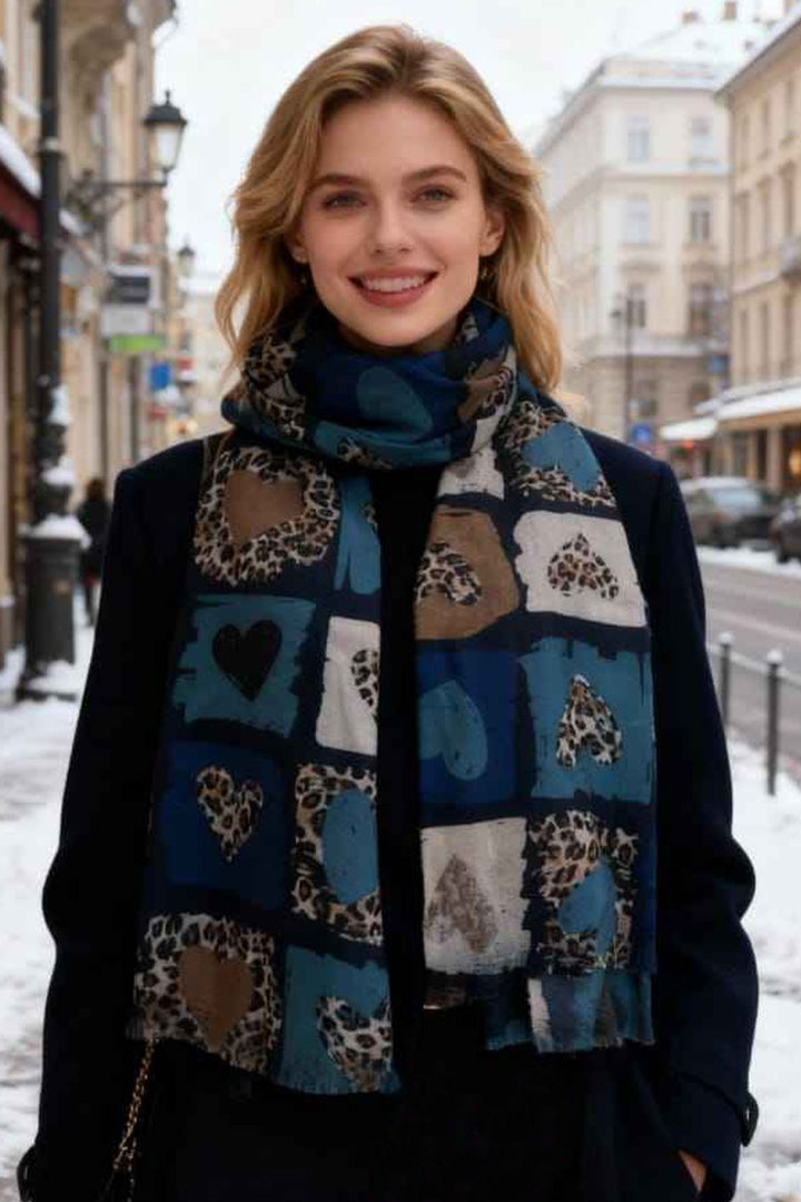 heart leopard scarf wholesale