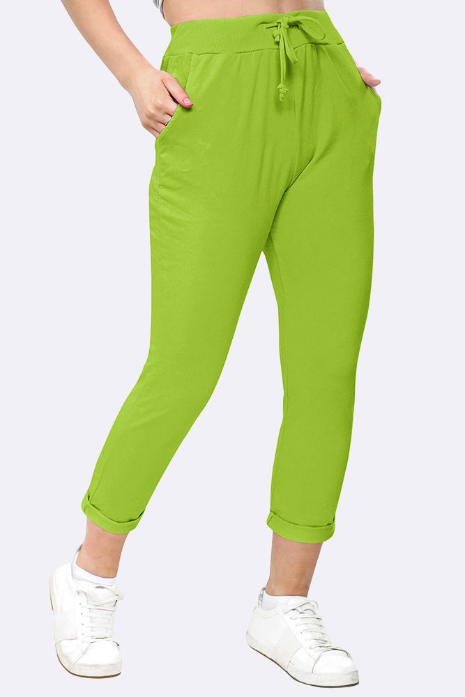 Italian Plain Drawstring Pocket Trousers