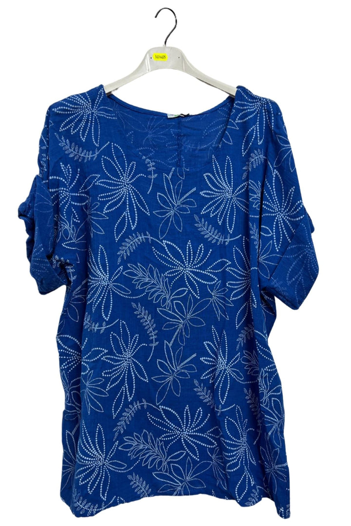 All-Over Floral Print Cotton Top