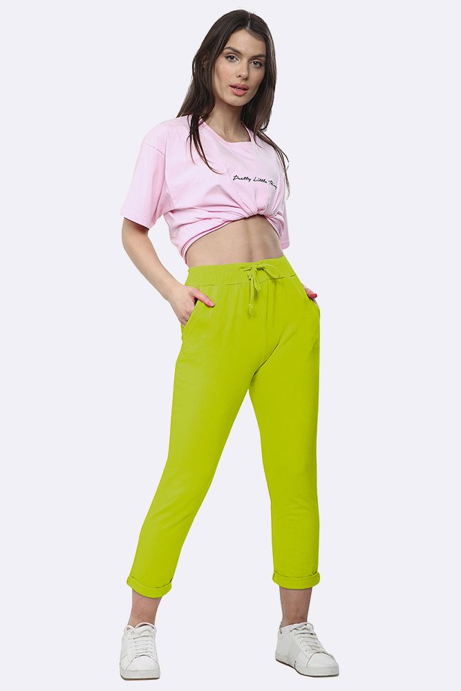 Italian Plain Drawstring Pocket Trousers