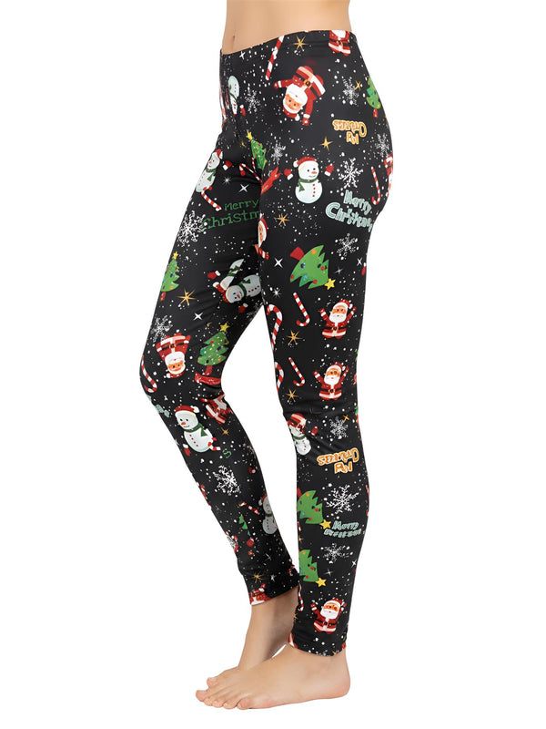 Snowflake Galaxy Print XMAS Legging