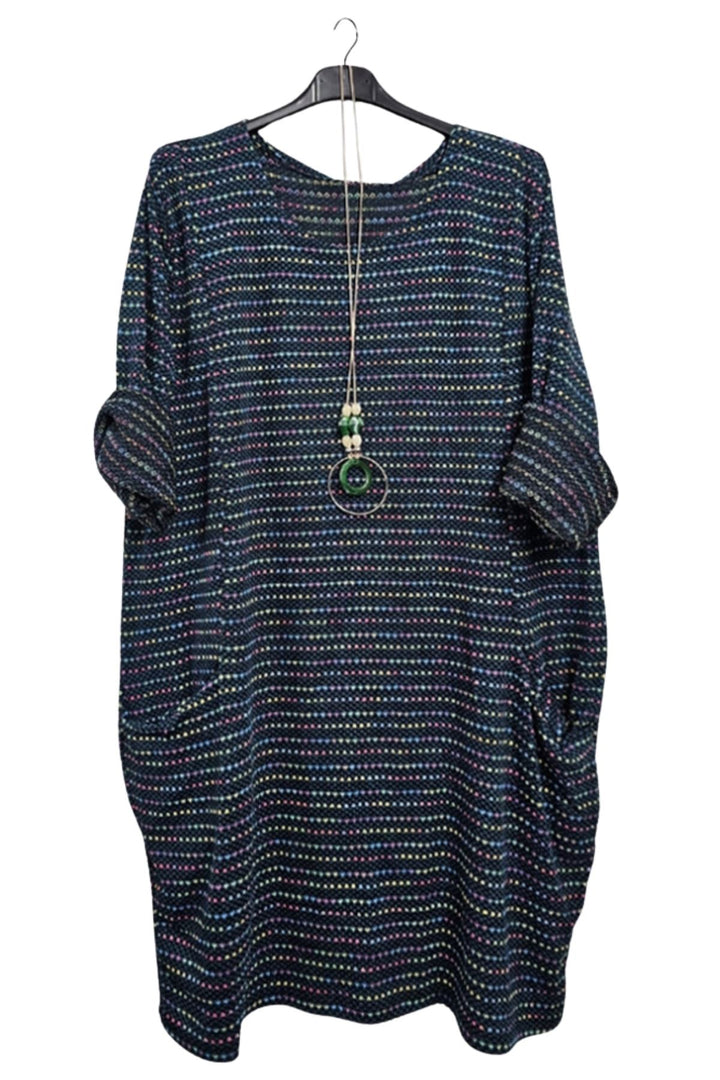 striped midi dress