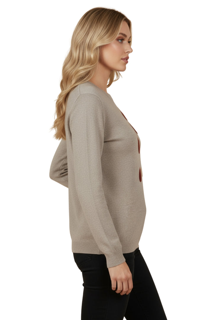 floral accent soft knit jumper in bulk