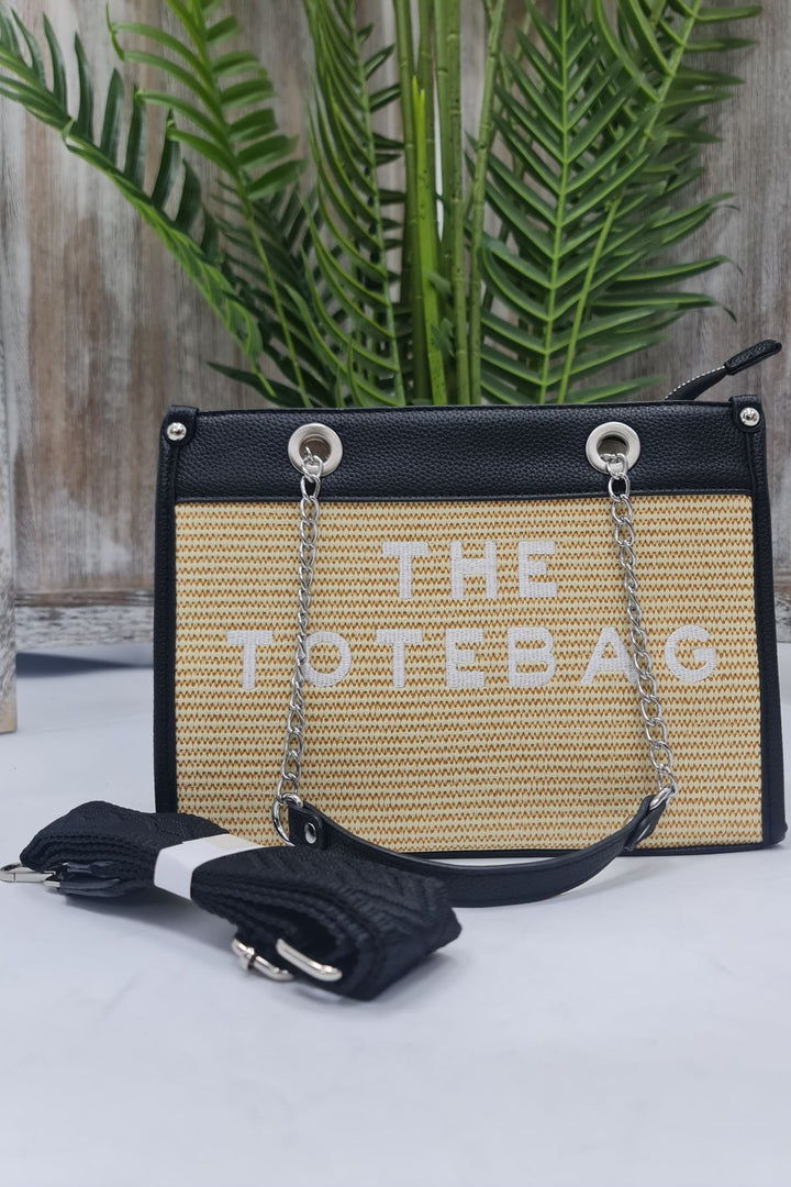 Tote Chain Strap Two Handle Shoulder Bag