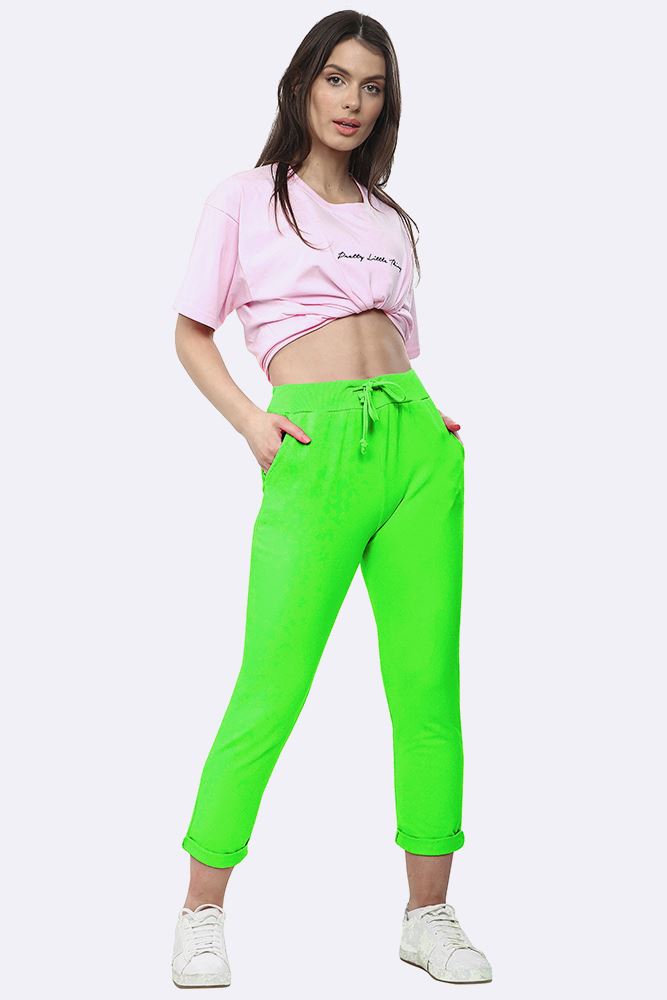 Italian Plain Drawstring Pocket Trousers