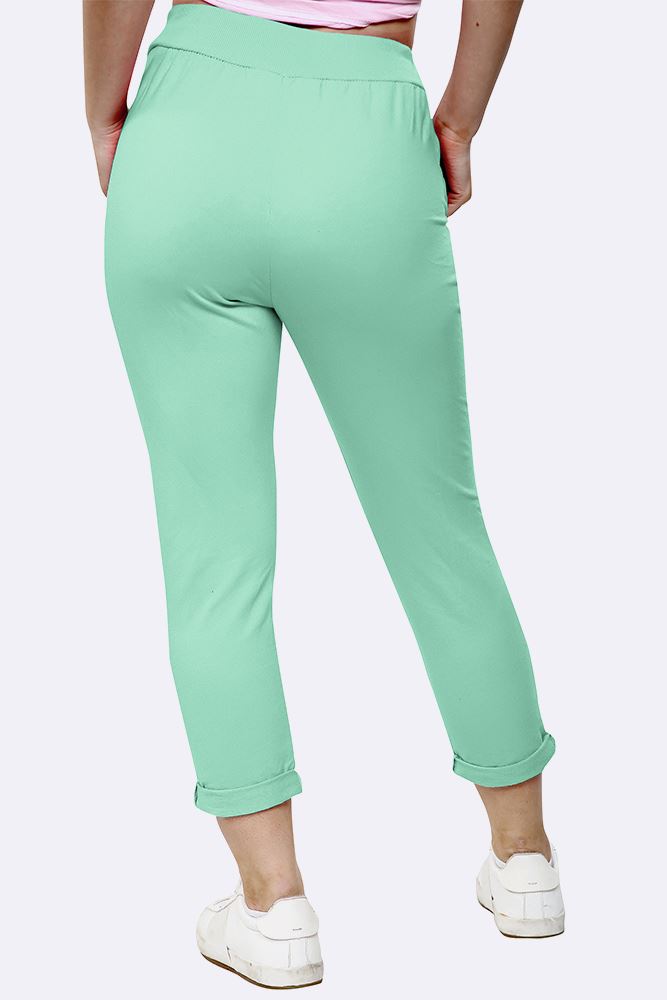 Italian Plain Drawstring Pocket Trousers