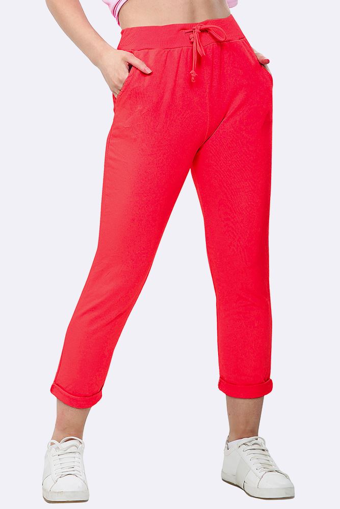 Italian Plain Drawstring Pocket Trousers