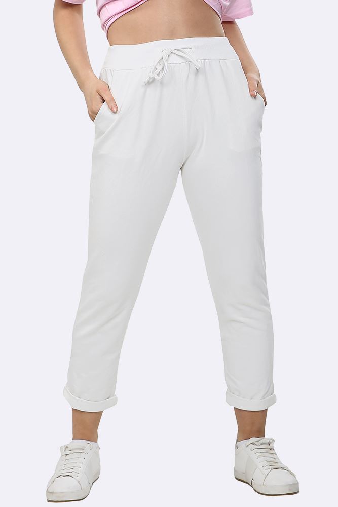 Italian Plain Drawstring Pocket Trousers