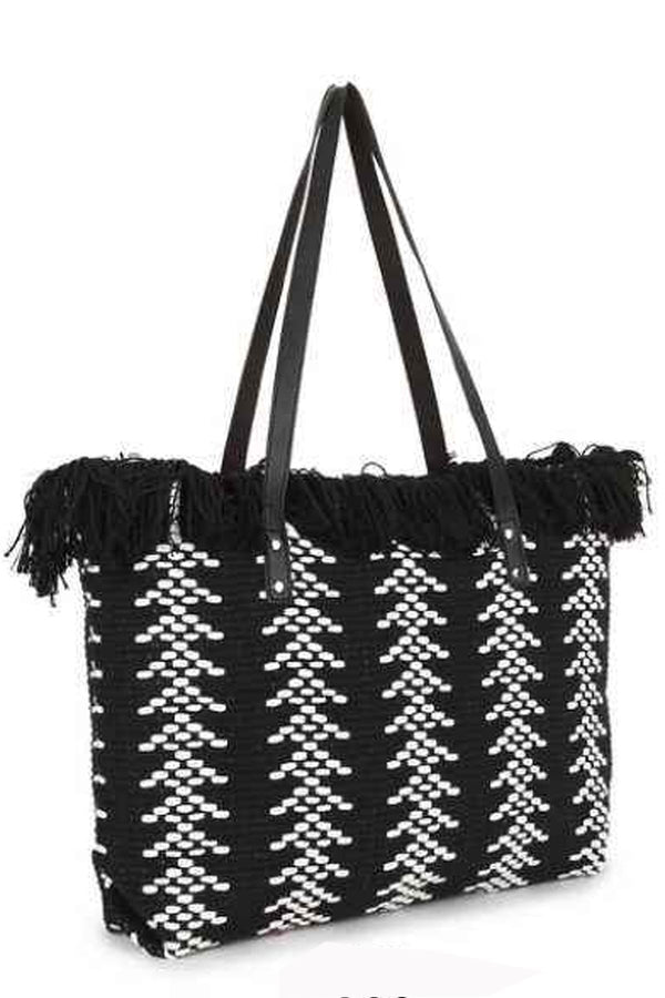 Tassel Two Handle Shoulder Bag