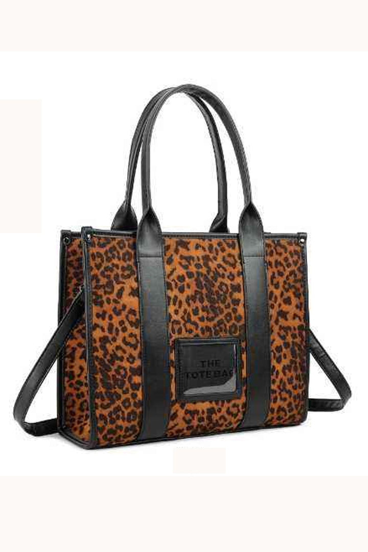 leopard print shoulder bag