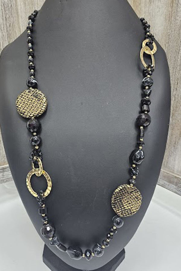 Circular Accents Beaded Necklace