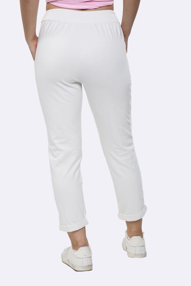 Italian Plain Drawstring Pocket Trousers